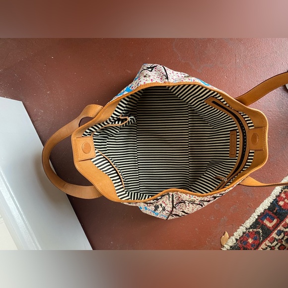 Mulit colored floral graffiti artistic Tote Bag for spring/summer - Picture 13 of 14